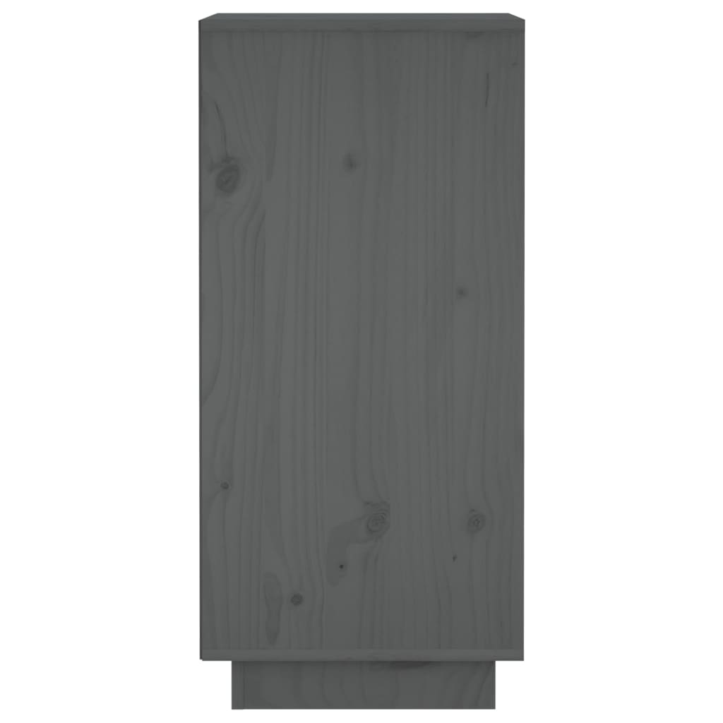 vidaXL Servante, 2 buc., gri, 31,5x34x75 cm, lemn masiv de pin