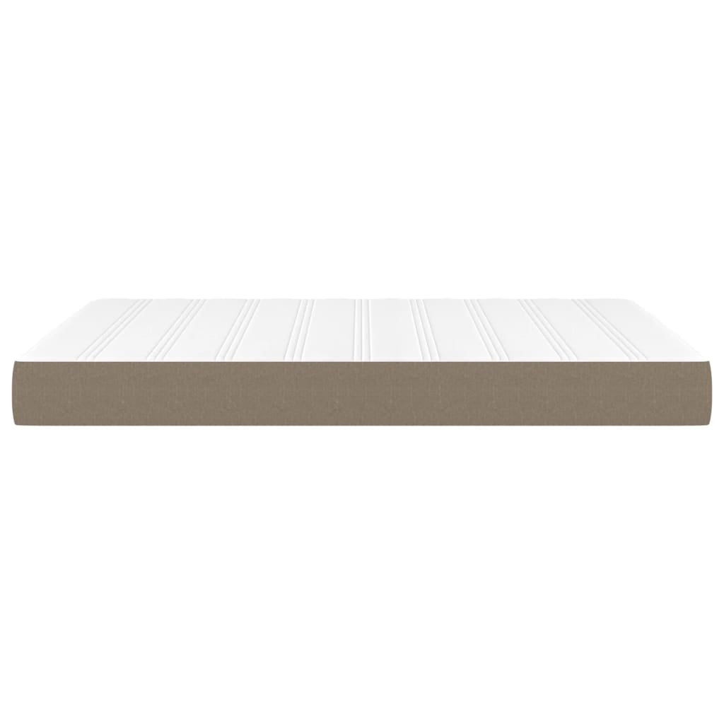 vidaXL Saltea de pat cu arcuri, gri taupe, 140x200x20 cm, textil
