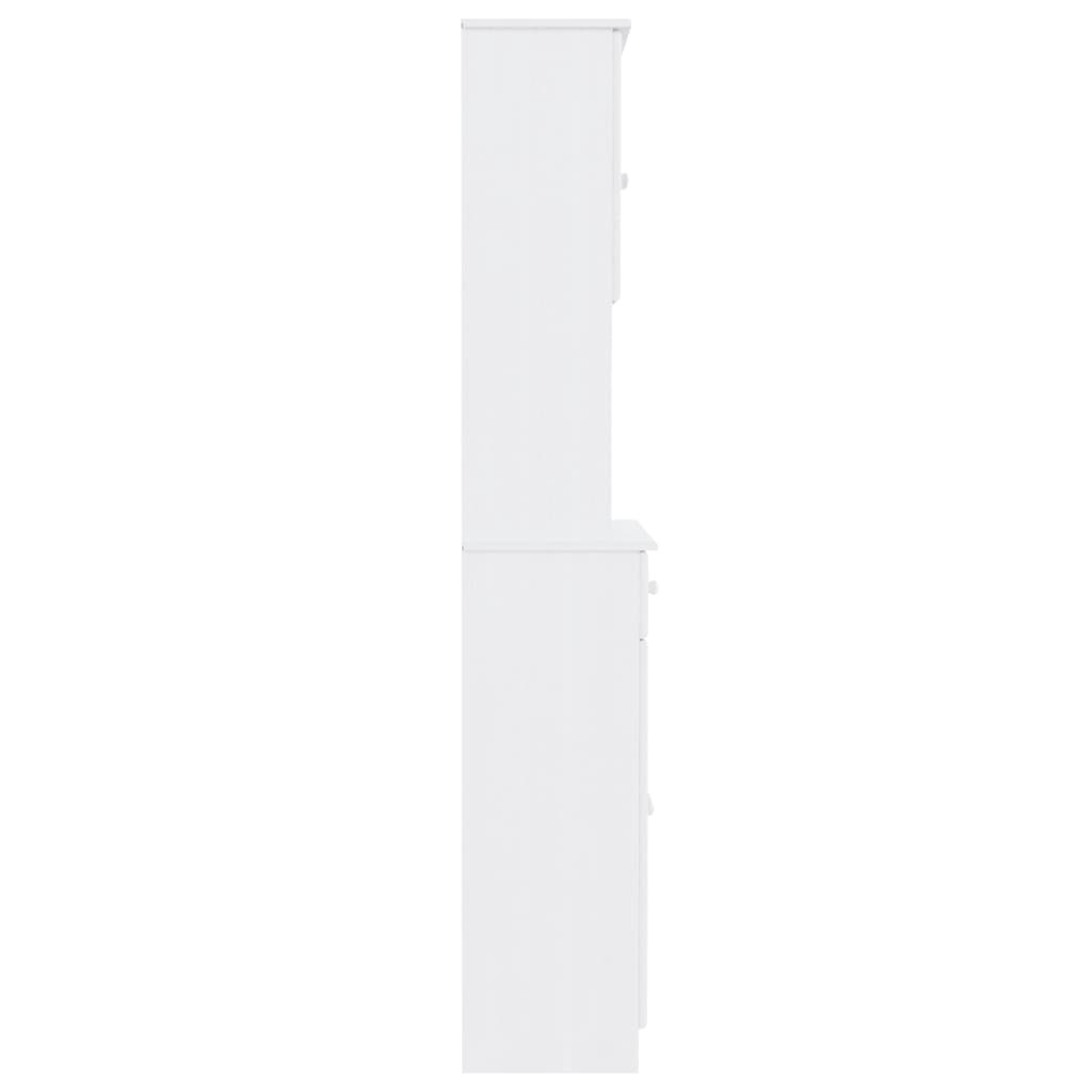 vidaXL Dulap înalt ALTA, alb, 77x35x188 cm, lemn masiv de pin
