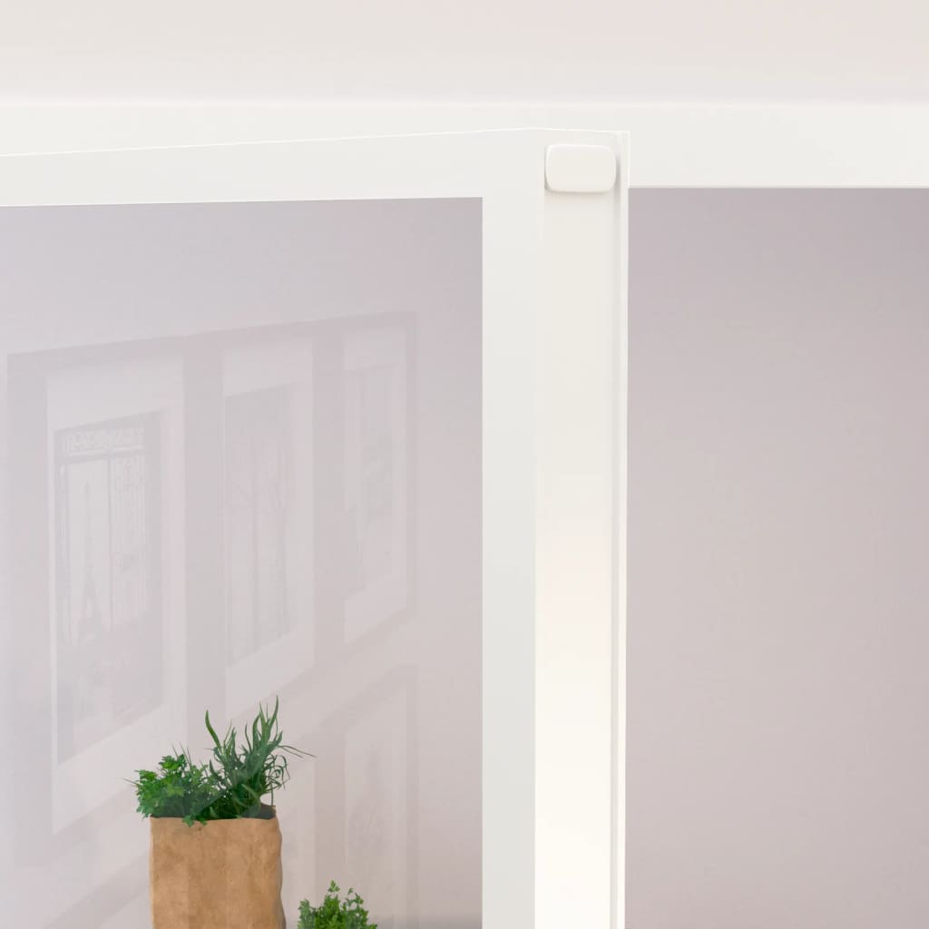 vidaXL Ușă de interior alb 102x201,5 cm sticlă securiz./aluminiu slim