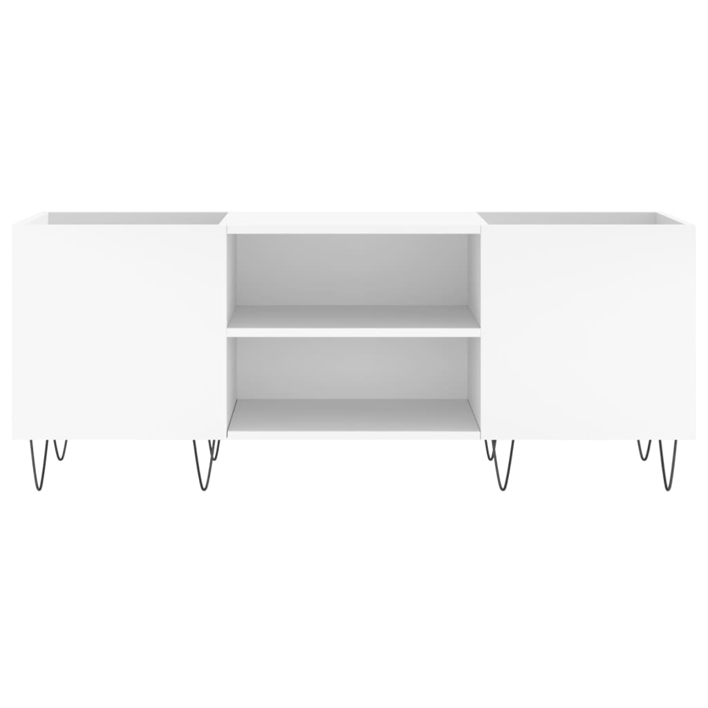 vidaXL Comodă discuri, alb, 121x38x48 cm, lemn prelucrat