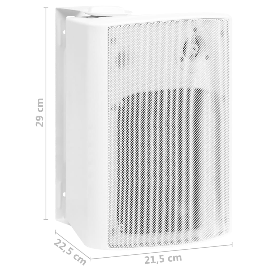 vidaXL Boxe stereo de perete interior/exterior, 2 buc. alb, 120 W