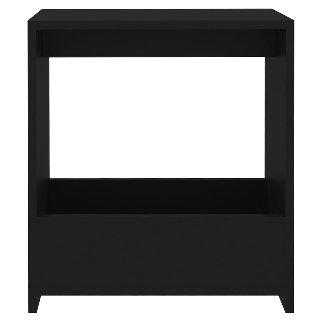 vidaXL Masă laterală, negru, 50x26x50 cm, PAL
