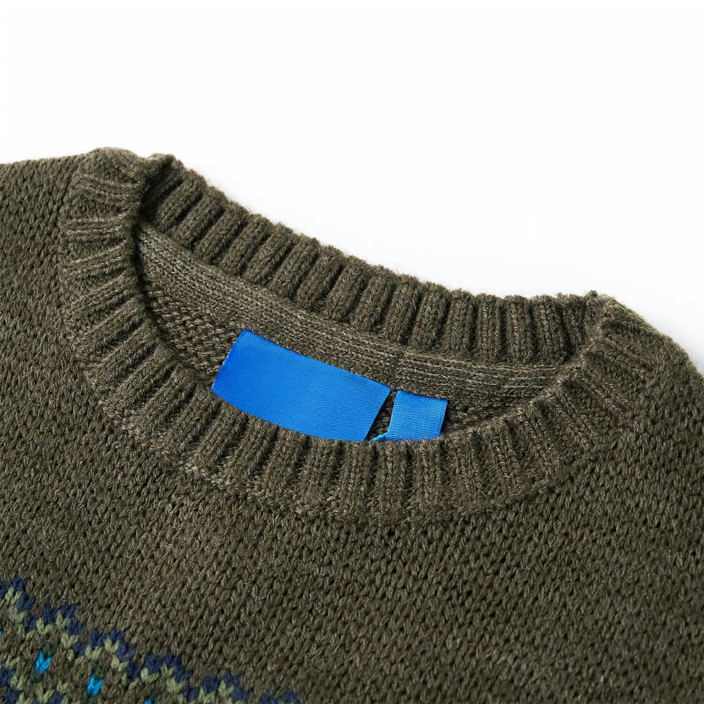 Pulover tricotat pentru copii, kaki, 92