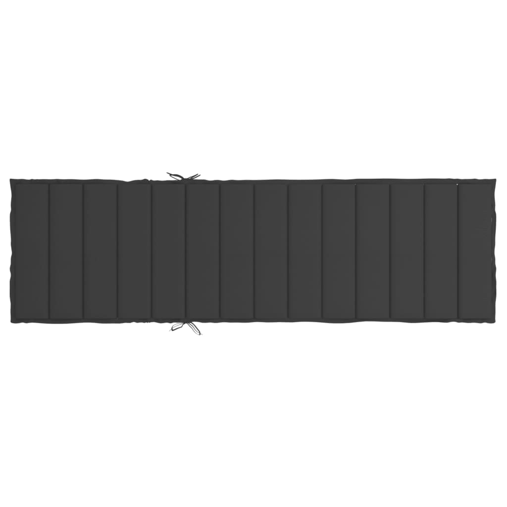 vidaXL Pernă de șezlong, negru, 200x50x3 cm, material textil