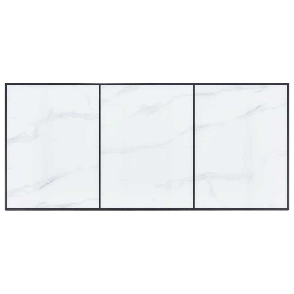 vidaXL Masă de bucătărie, alb, 200 x 100 x 75 cm, sticlă securizată