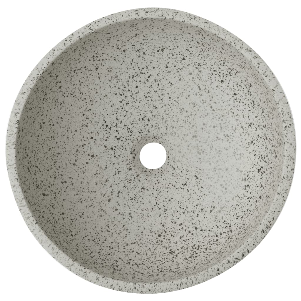 vidaXL Lavoar de blat, gri, rotund, Φ41x14 cm, ceramică