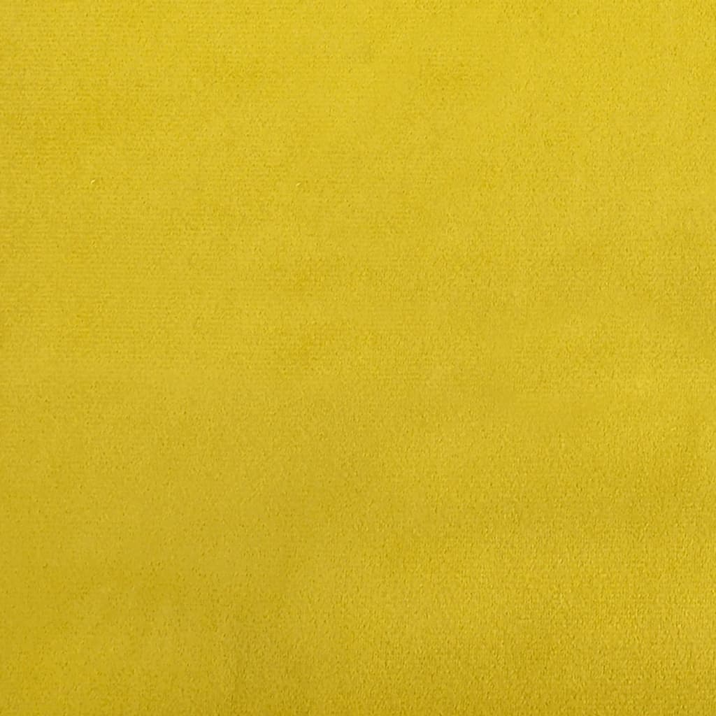 vidaXL Pat de zi cu extensie, galben, 100x200 cm, catifea