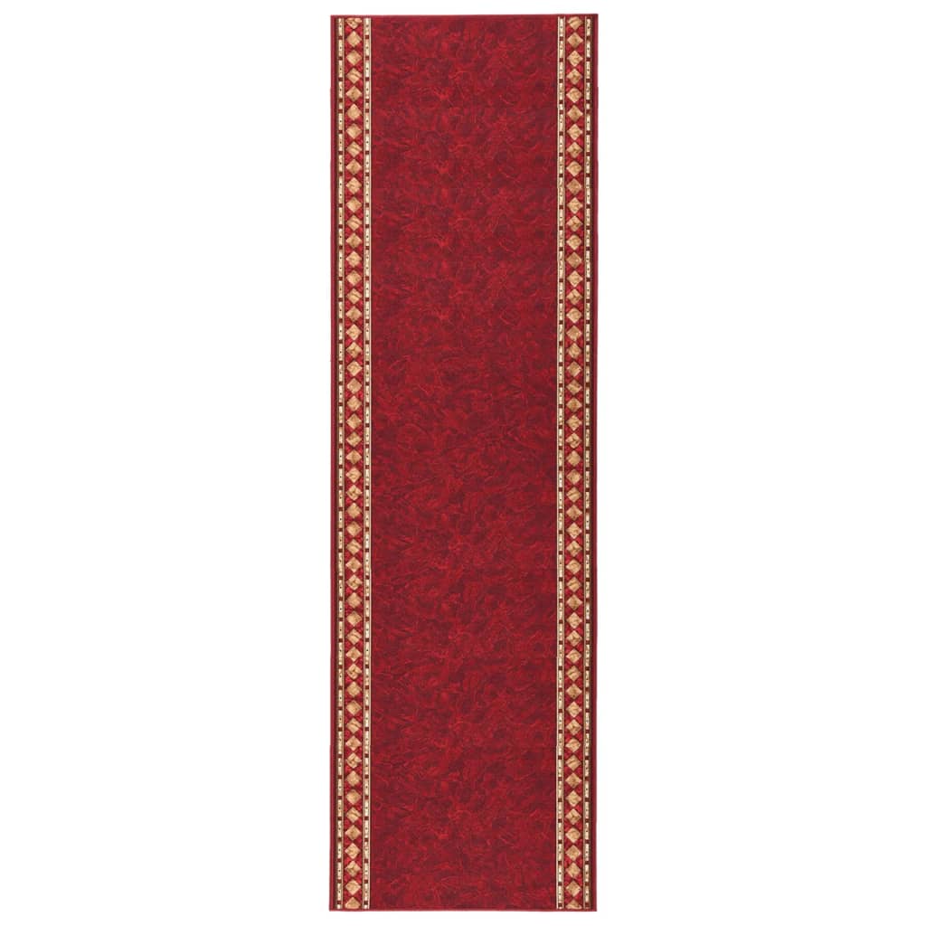 vidaXL Covor traversă, roșu, 100x450 cm, antiderapant