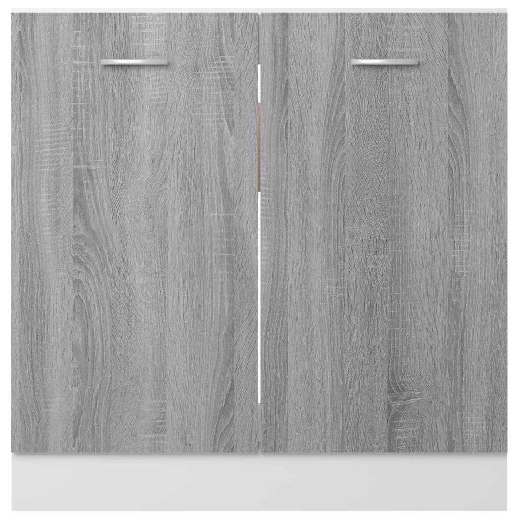 vidaXL Dulap inferior de chiuvetă, gri sonoma, 80x46x81,5 cm, lemn