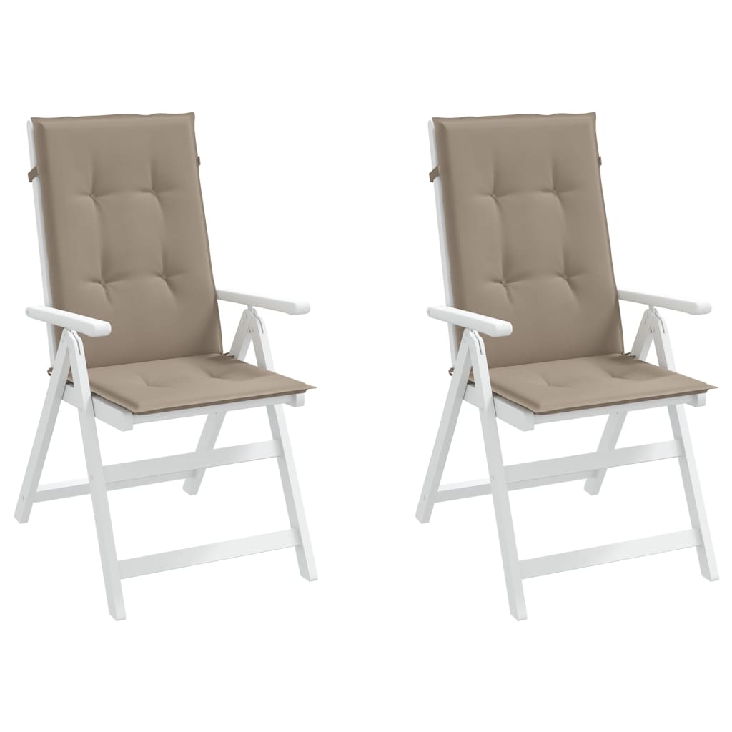 vidaXL Perne scaun de grădină, 2 buc., gri taupe, 120x50x3 cm