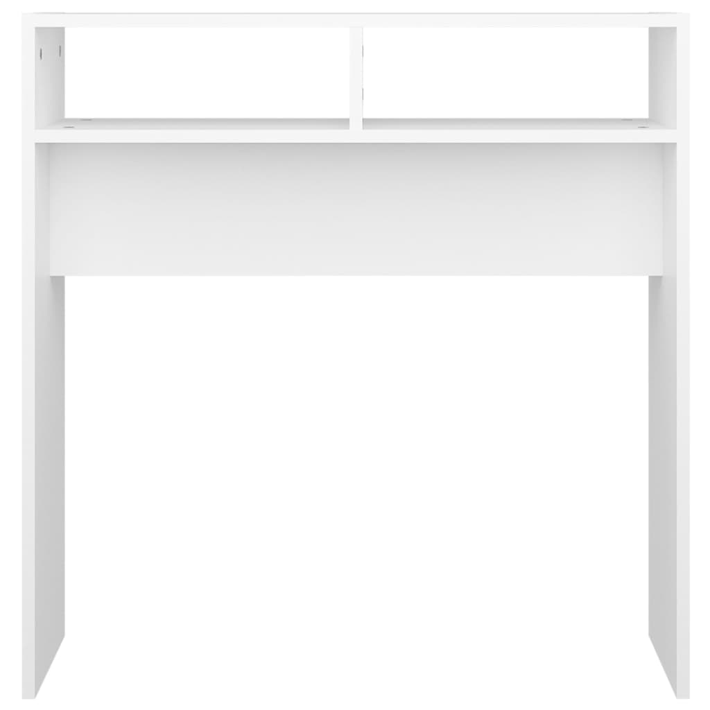 vidaXL Măsuță consolă, alb, 78x30x80 cm, lemn prelucrat