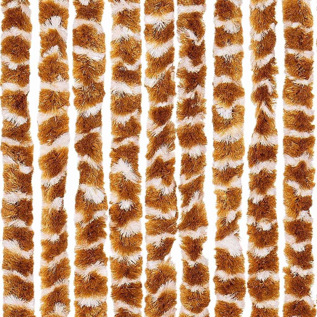 vidaXL Perdea pentru insecte, ocru și alb, 100 x 220 cm, chenille