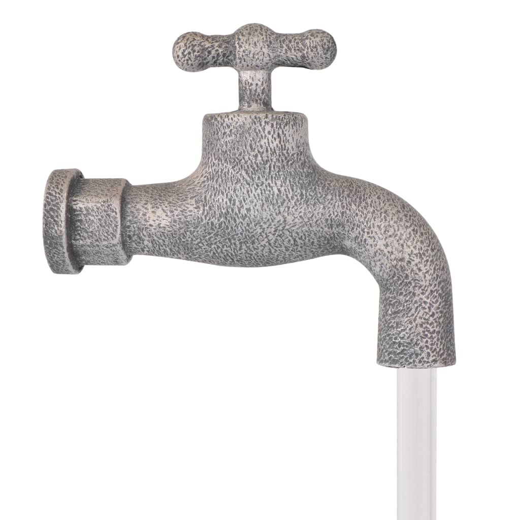 vidaXL Decor cu apă curgătoare, robinet și găleți, polirășină