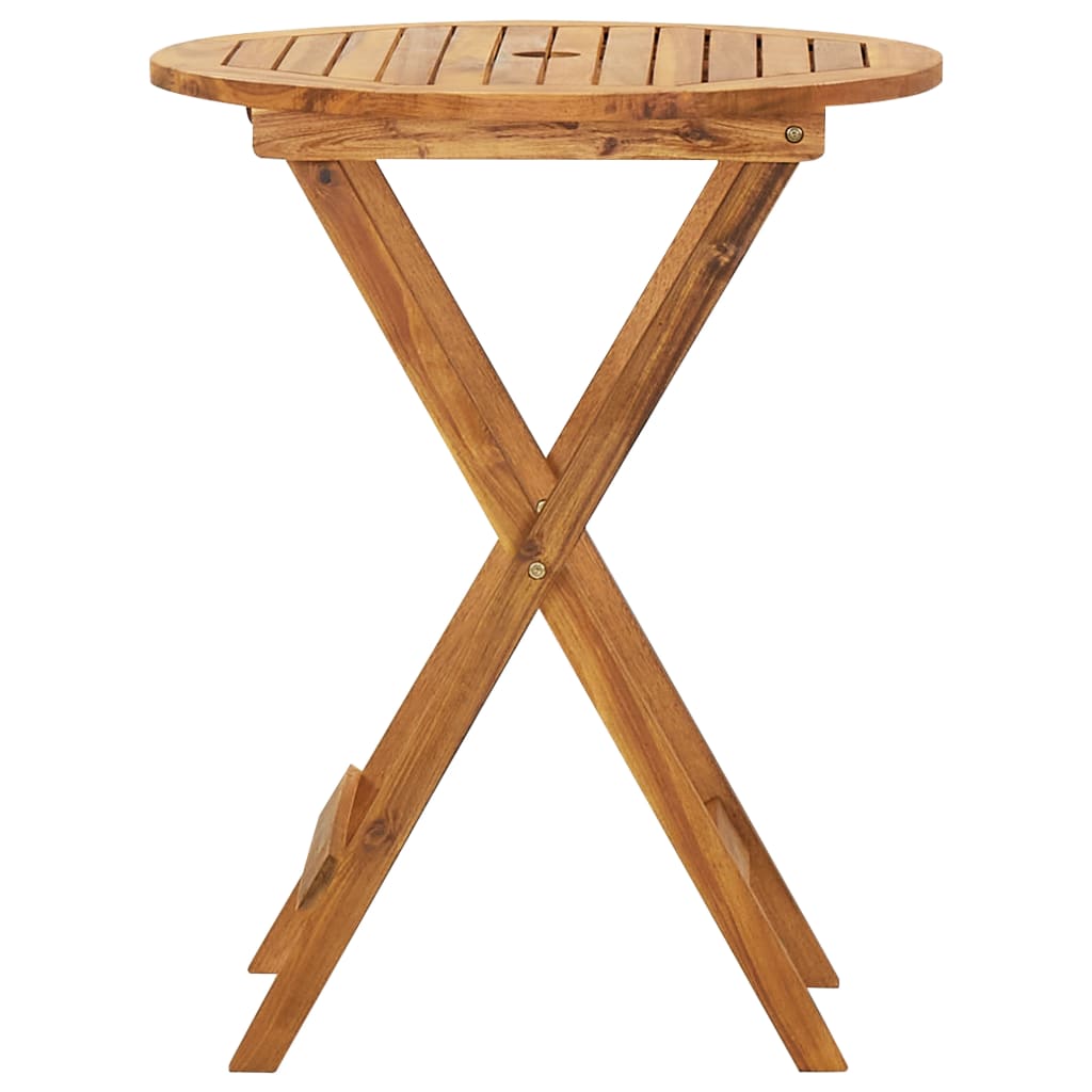 vidaXL Set mobilier bistro pliabil, 3 piese, lemn masiv de acacia