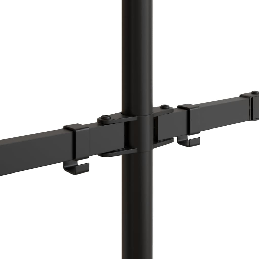 vidaXL Suport de perete pentru monitor dublu VESA 75/100 mm negru oțel