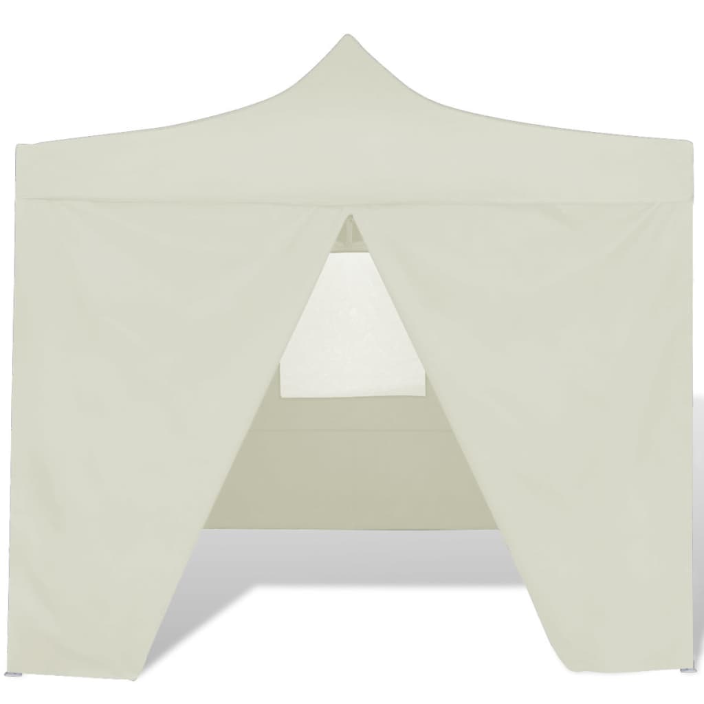 41464 vidaXL Cream Foldable Tent 3 x 3 m with 4 Walls