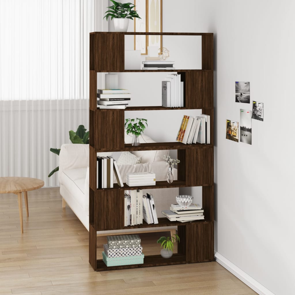 vidaXL Dulap de cărți/Separator de cameră, stejar maro, 100x24x188 cm