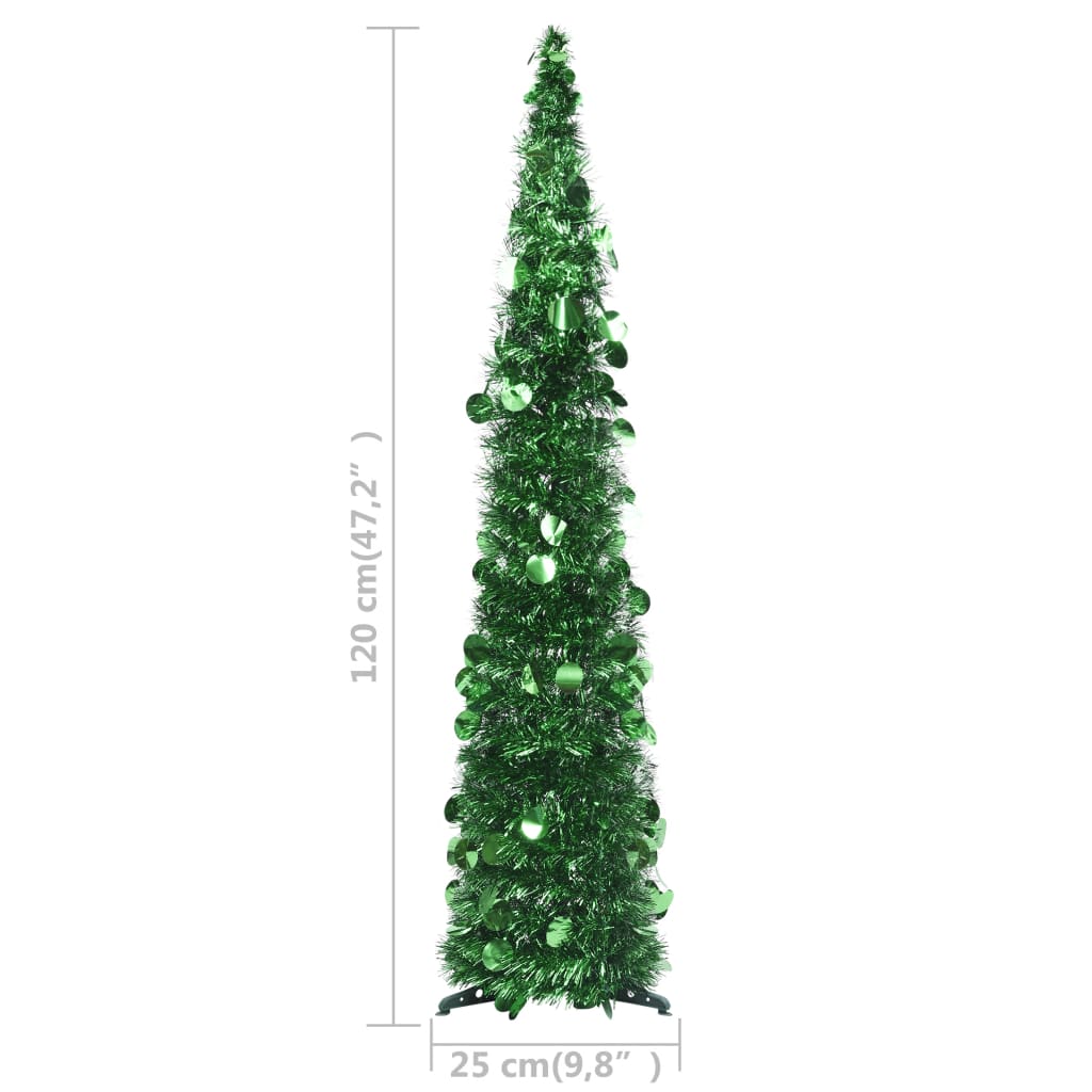 vidaXL Brad de Crăciun artificial tip pop-up, verde, 120 cm, PET