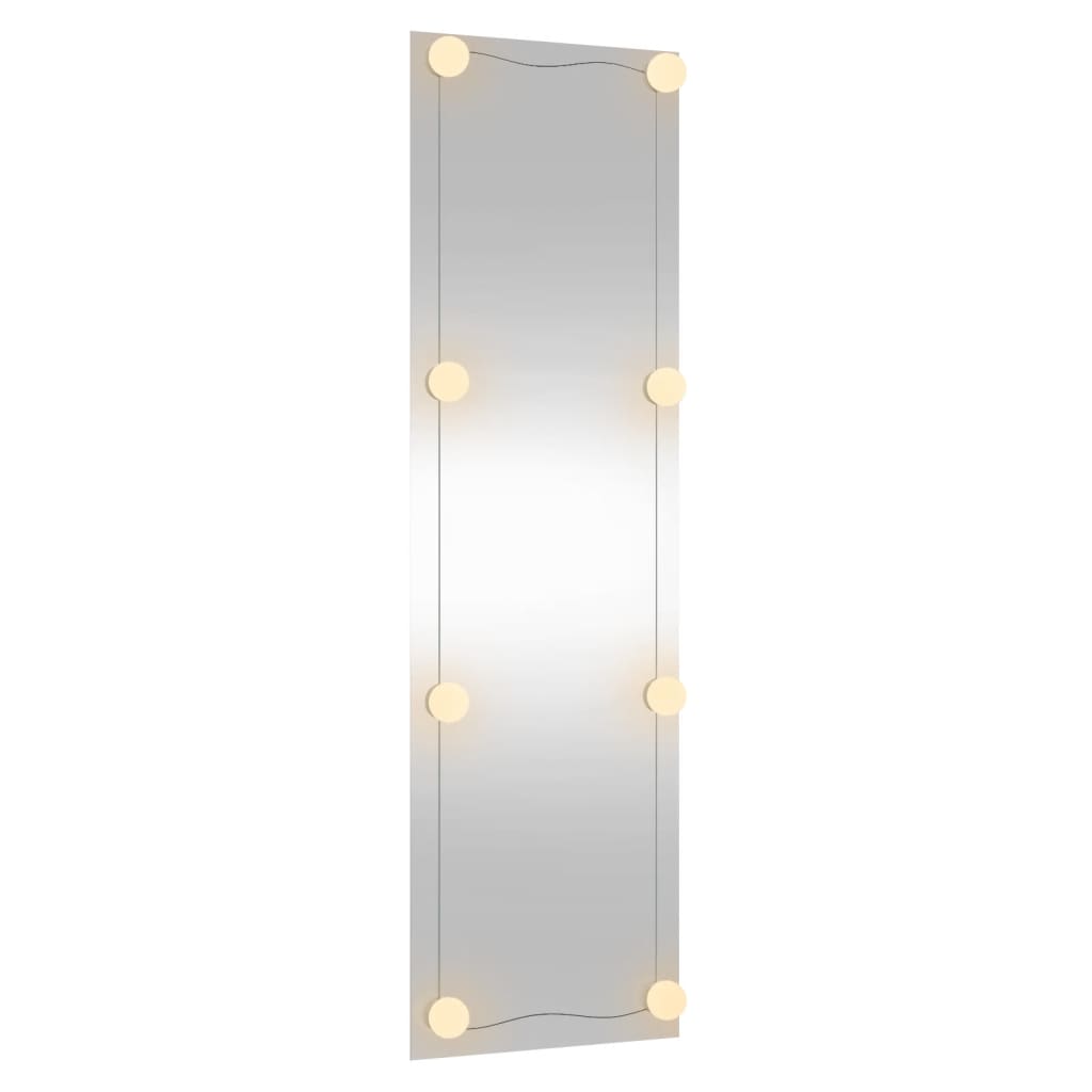 vidaXL Oglindă de perete cu lumini LED 30x100 cm sticlă dreptunghiular