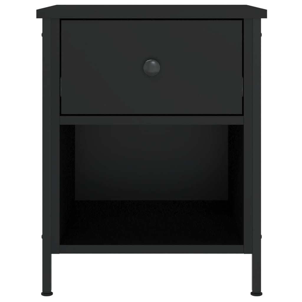 vidaXL Noptiere, 2 buc., negru, 40x42x50 cm, lemn compozit