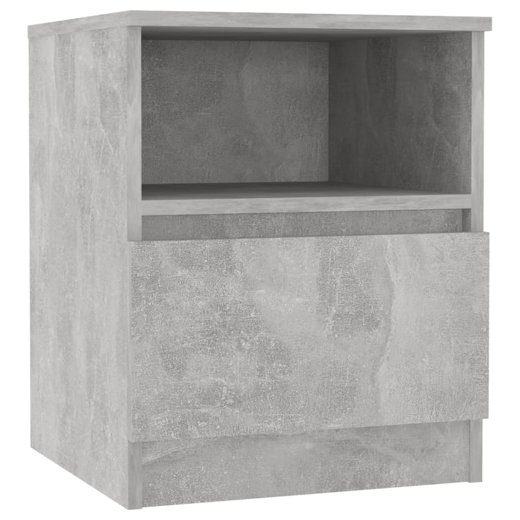 vidaXL Noptiere, 2 buc., gri beton, 40x40x50 cm, PAL