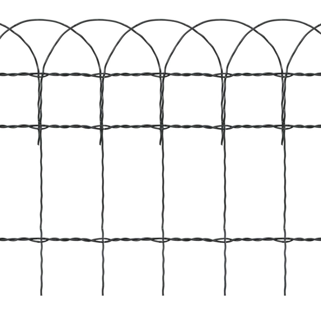 vidaXL Gard delimitare grădină fier vopsit electrostatic 25 x 0,4 m