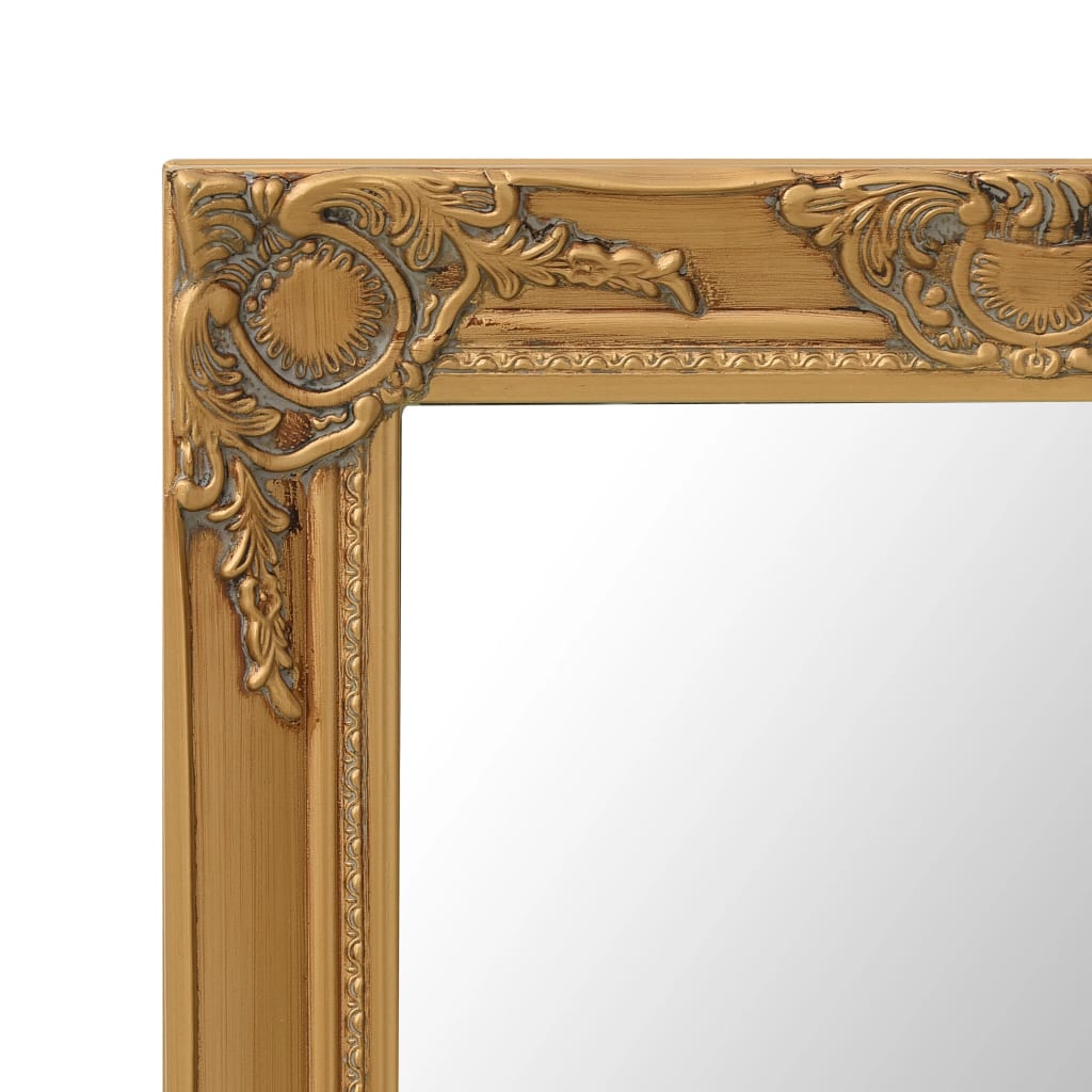 vidaXL Oglindă de perete în stil baroc, auriu, 60 x 60 cm