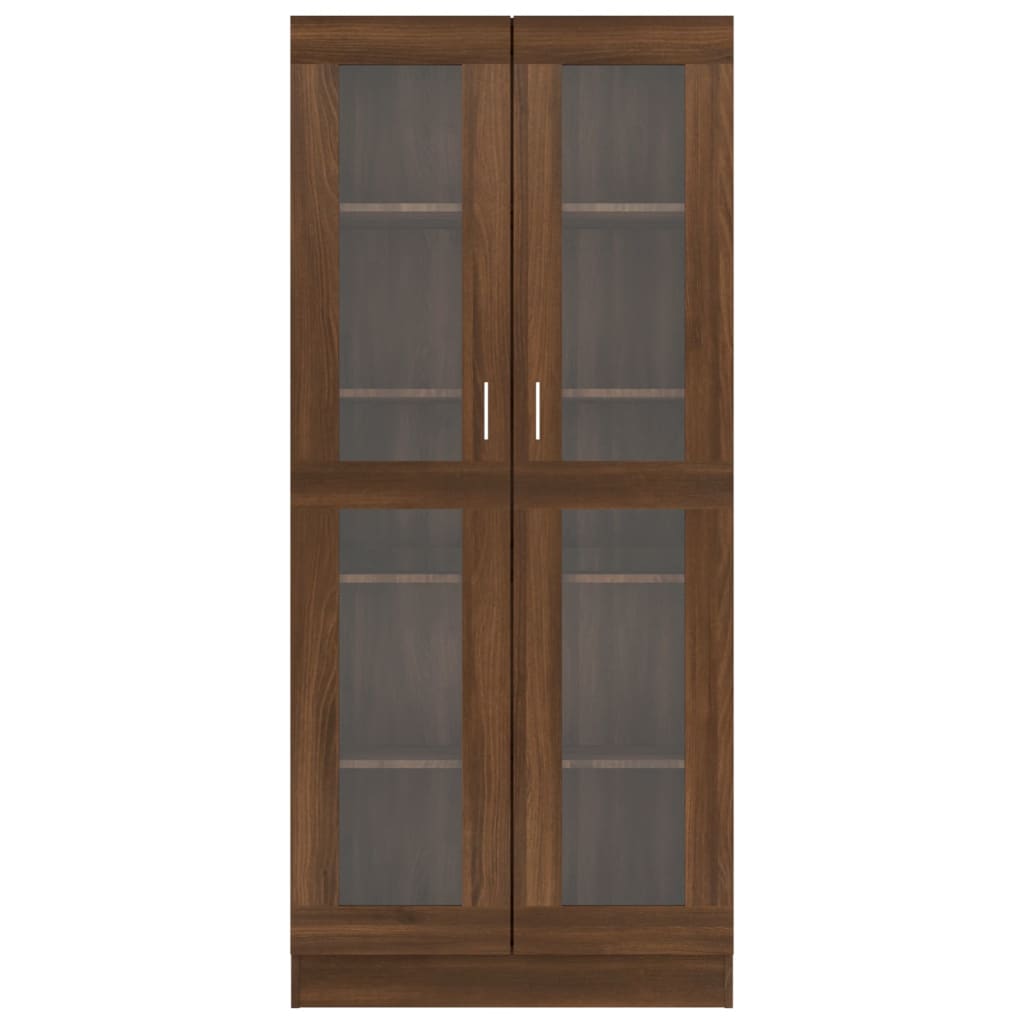 vidaXL Dulap vitrină, stejar maro, 82,5x30,5x185,5 cm, lemn prelucrat