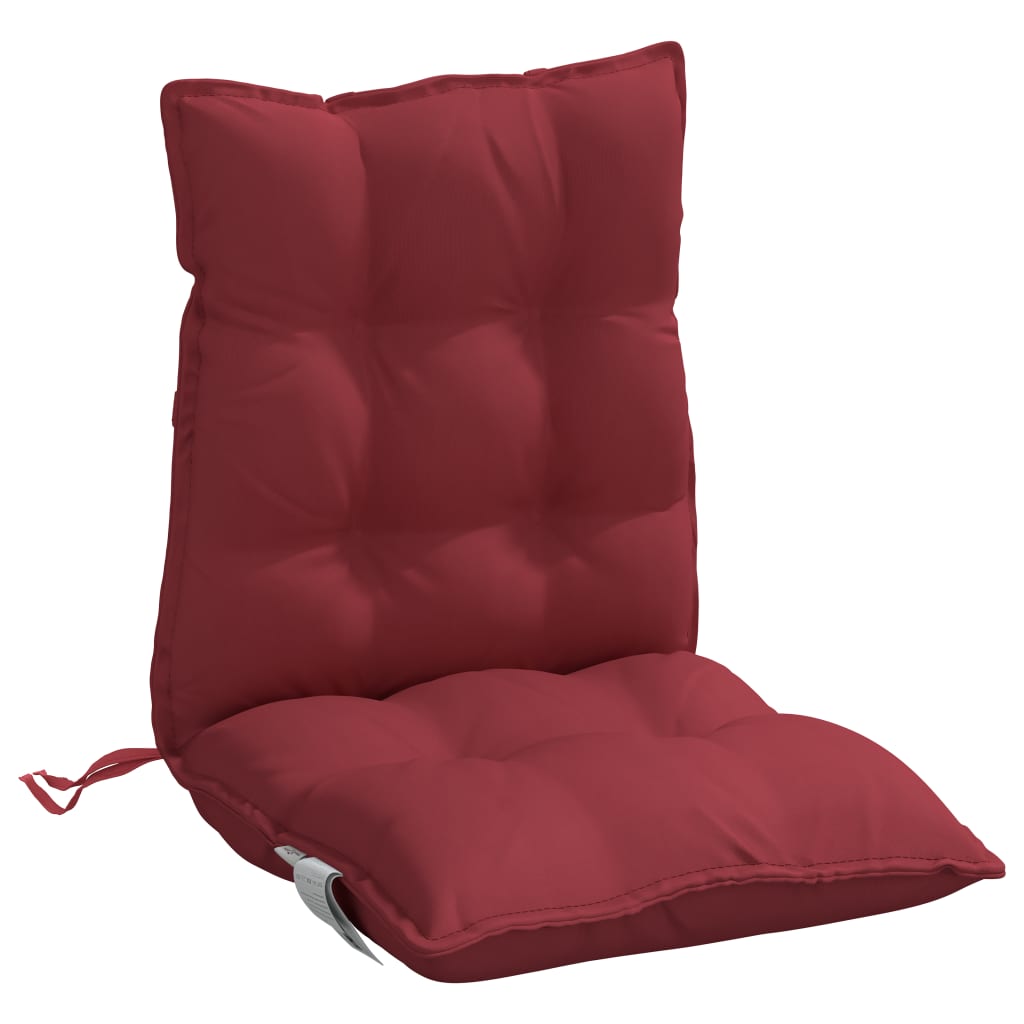vidaXL Perne scaun cu spătar mic, 6 buc, roșu vin, țesătură Oxford