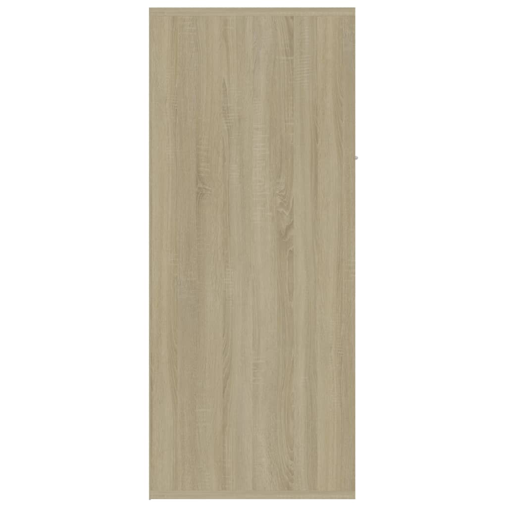 vidaXL Pantofar, alb și stejar Sonoma, 60 x 35 x 84 cm, PAL