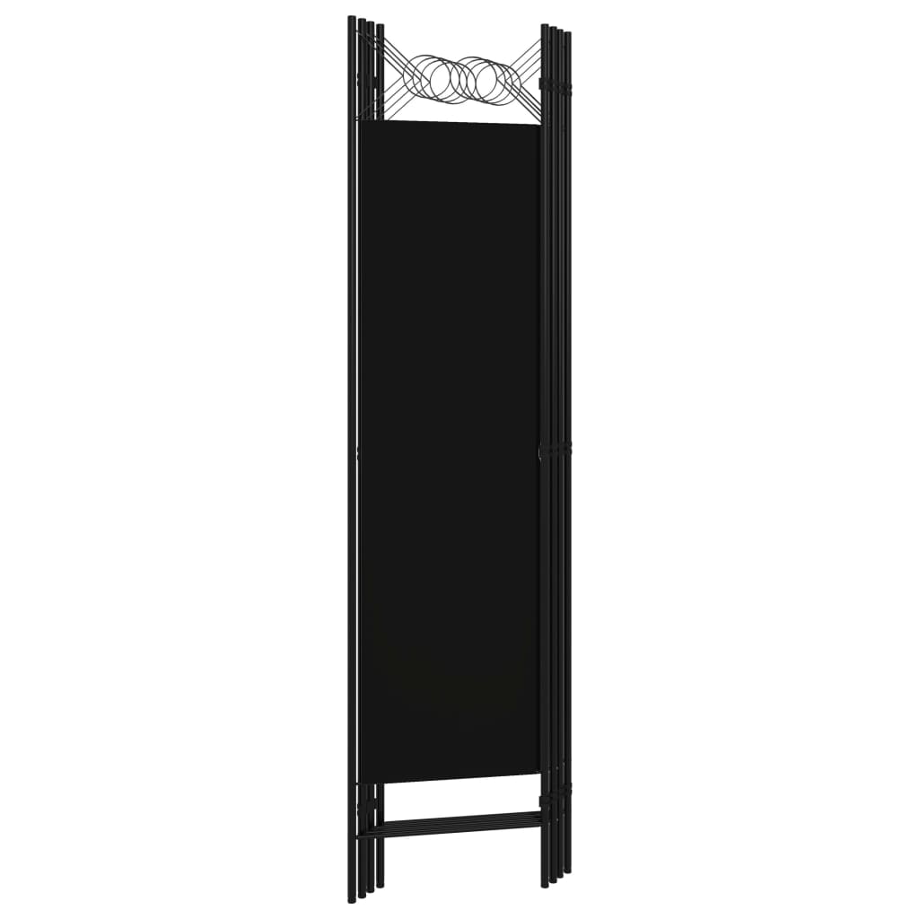 vidaXL Paravan de cameră cu 4 panouri, negru, 160 x 180 cm