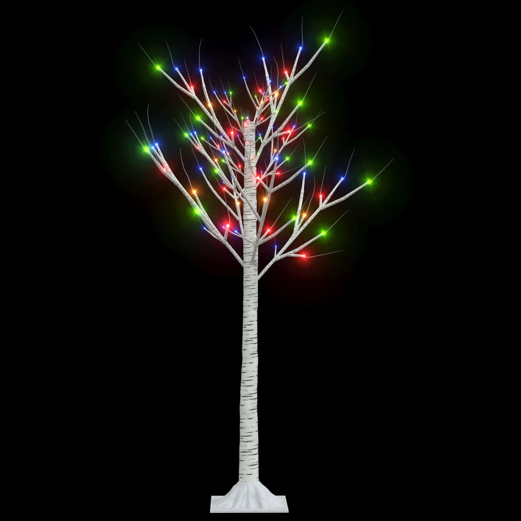 vidaXL Pom de Crăciun, 120 LED-uri, colorat, 1,2 m, salcie, int./ext.