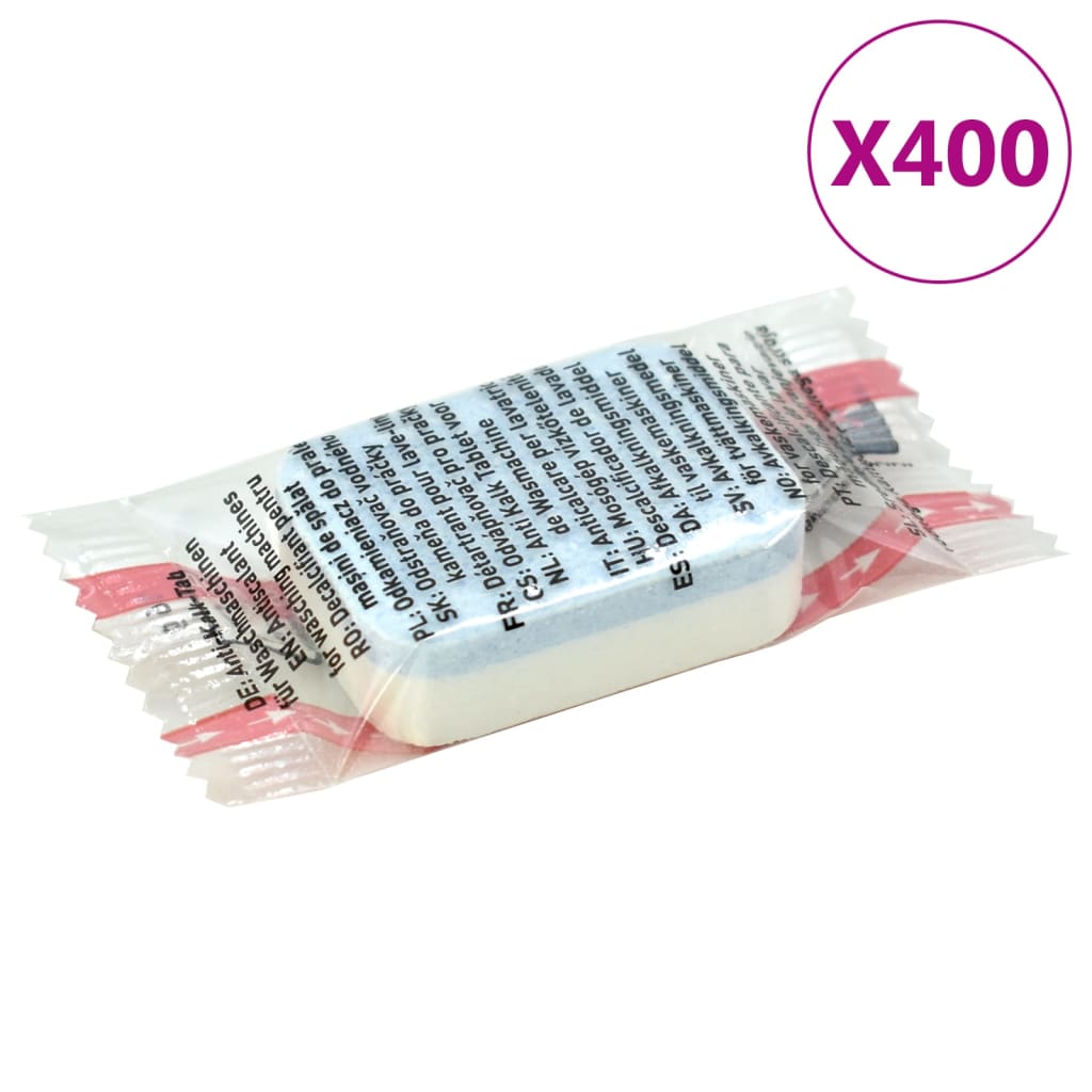 vidaXL Tablete detergent mașină de rufe 400 buc. anti-calcar&murdărie
