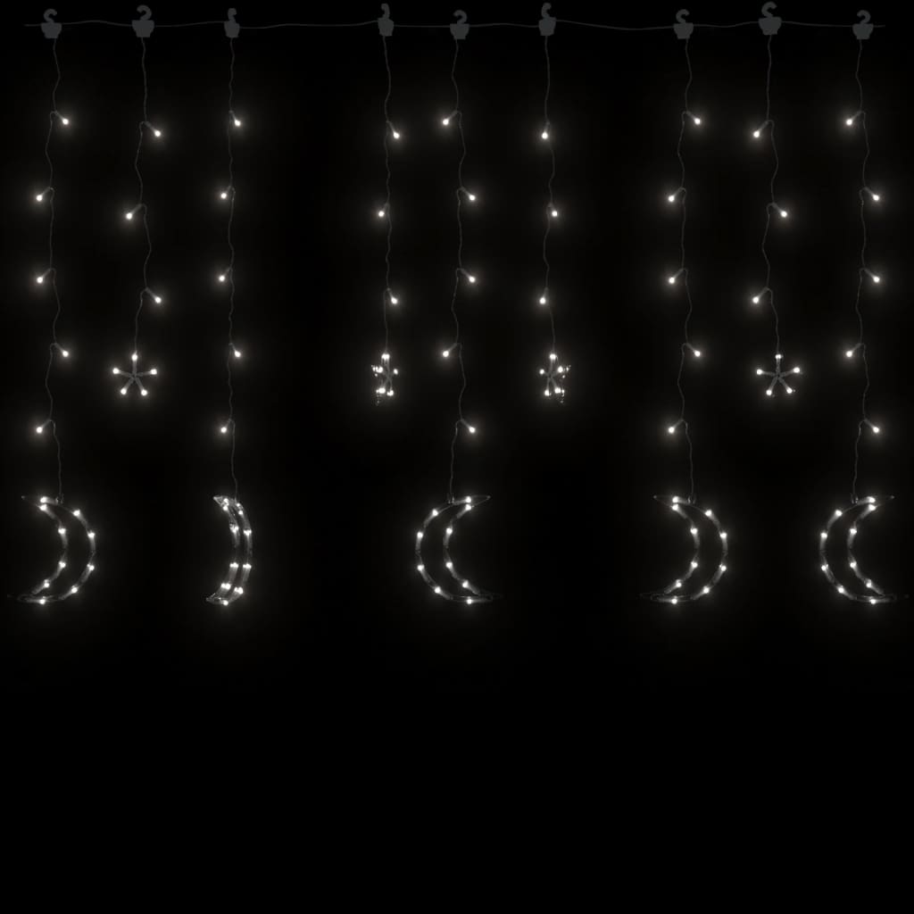 vidaXL Lumini lună și stele, 138 LED-uri, alb rece, cu telecomandă