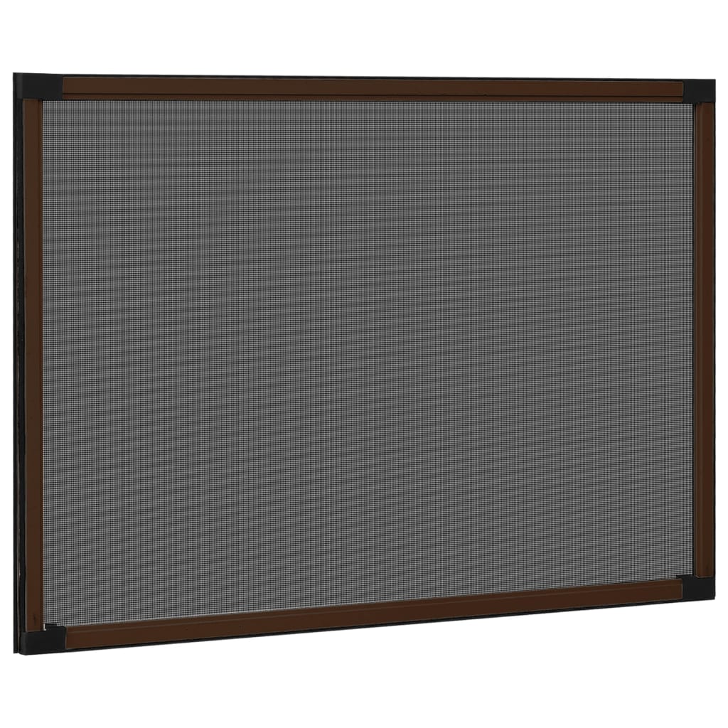 vidaXL Plasă insecte extensibilă pentru ferestre, maro, (75-143)x50 cm