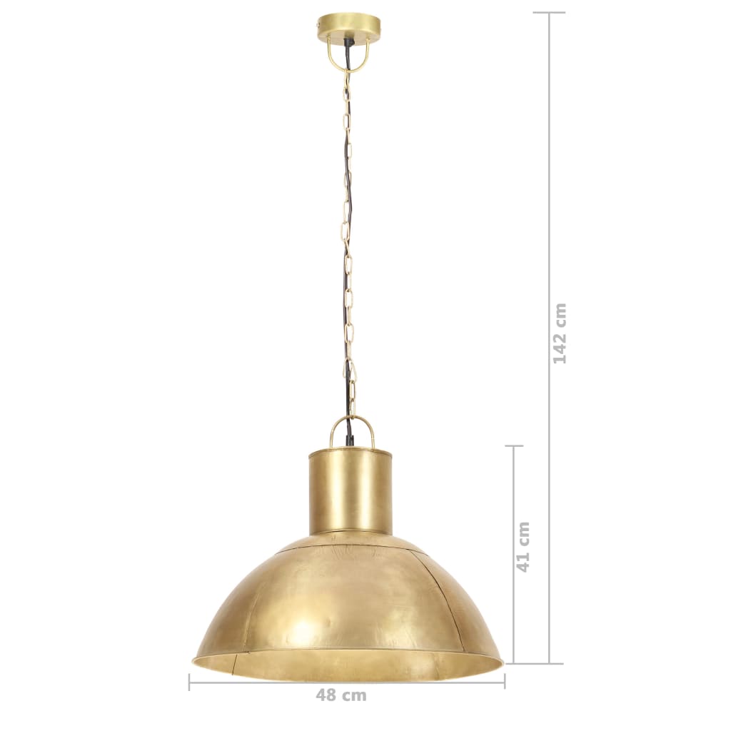 vidaXL Lampă suspendată, 25 W, culoare alamă, rotund, 48 cm, E27