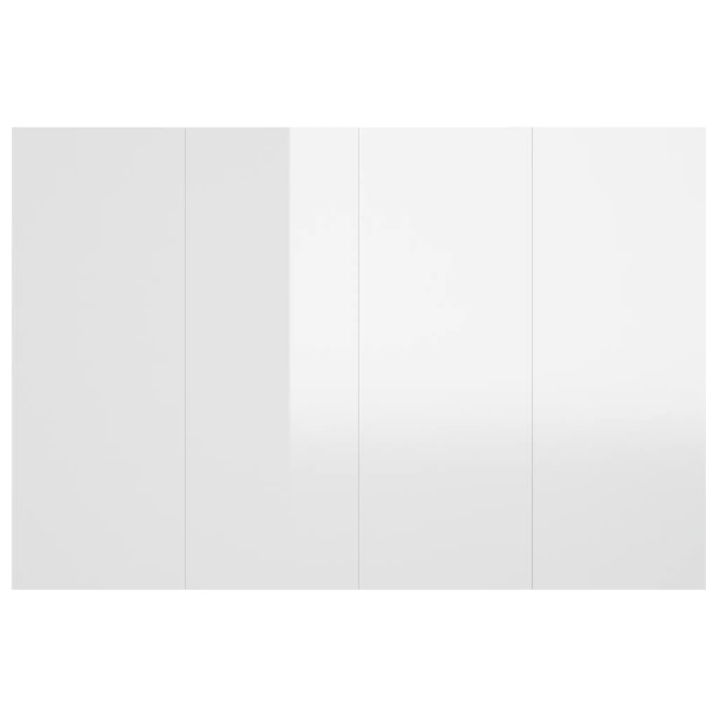 vidaXL Tăblie de pat,alb extralucios, 120x1,5x80 cm, lemn prelucrat