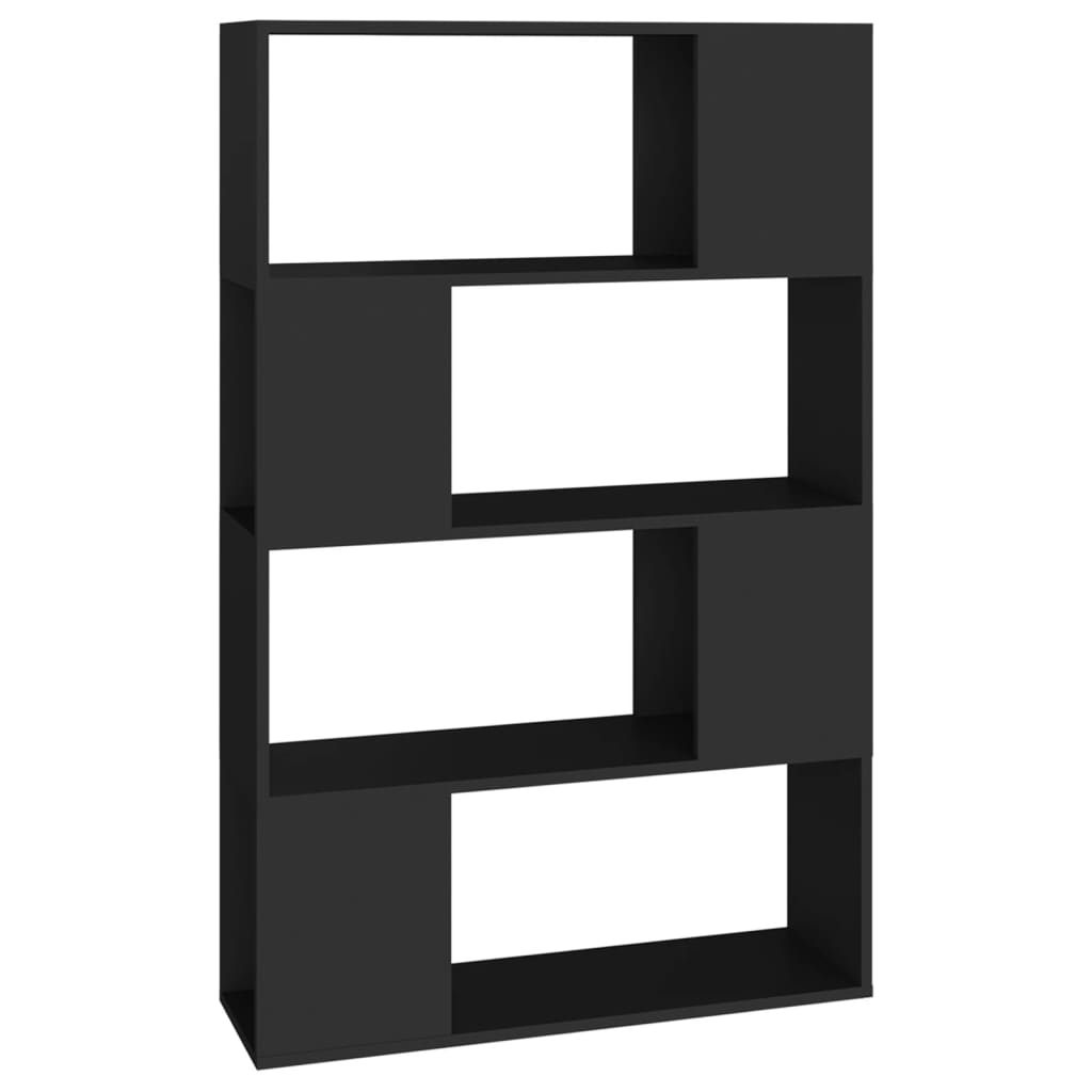 vidaXL Bibliotecă/Separator cameră, negru, 80x24x124,5 cm, PAL