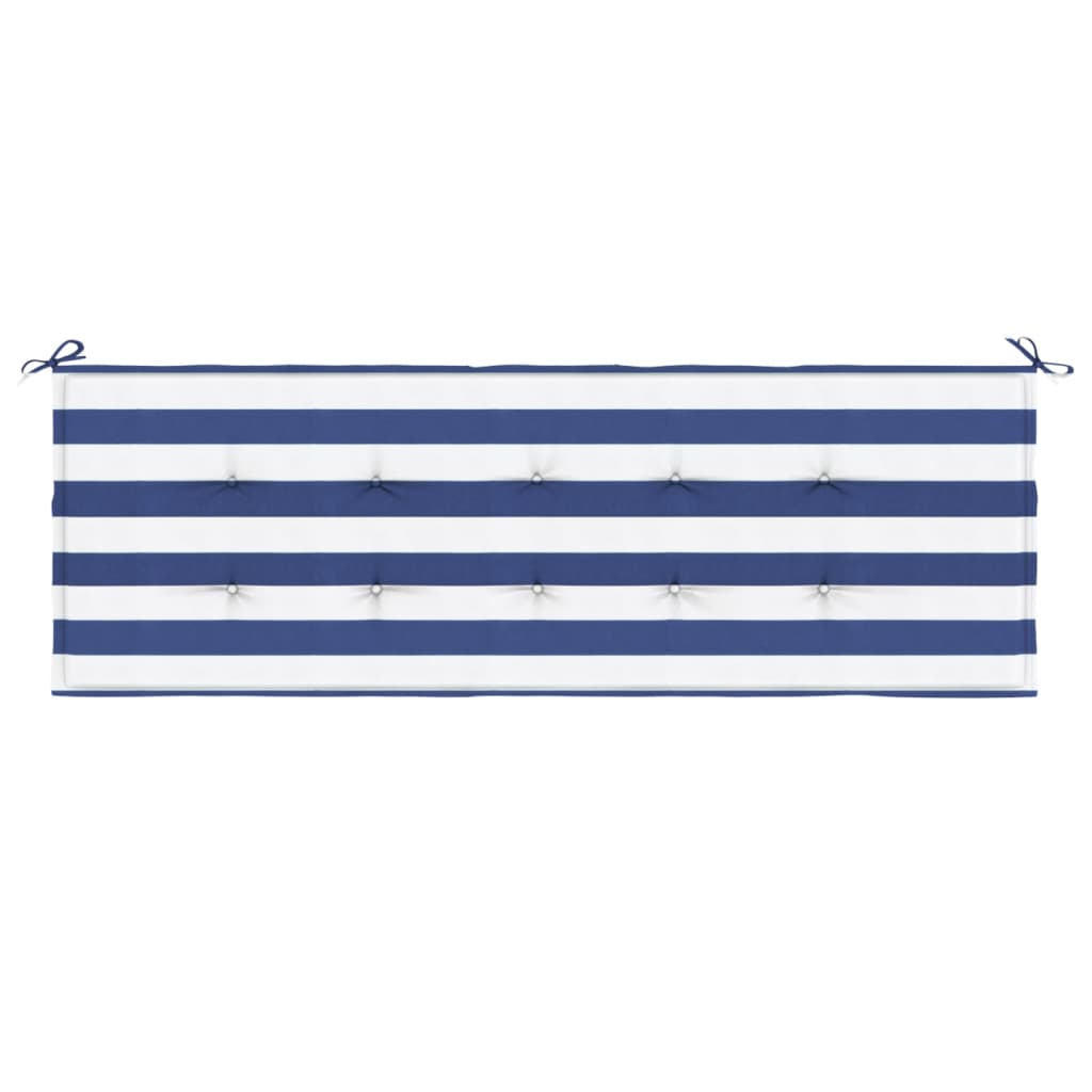 vidaXL Pernă de bancă dungi albastre și albe 150x50x3 cm textil oxford