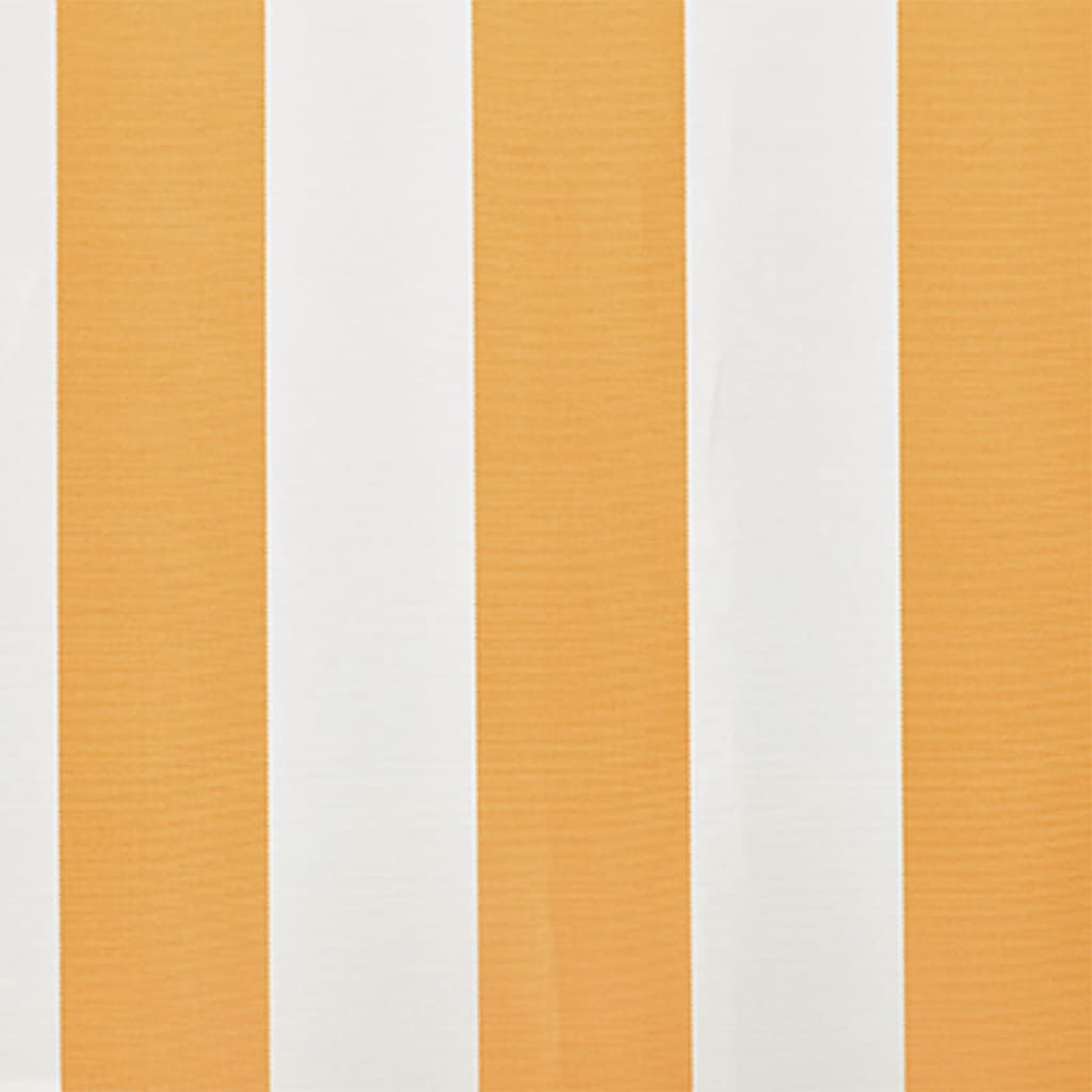 vidaXL Pânză copertină, galben & alb, 4x3 m (cadrul nu este inclus)