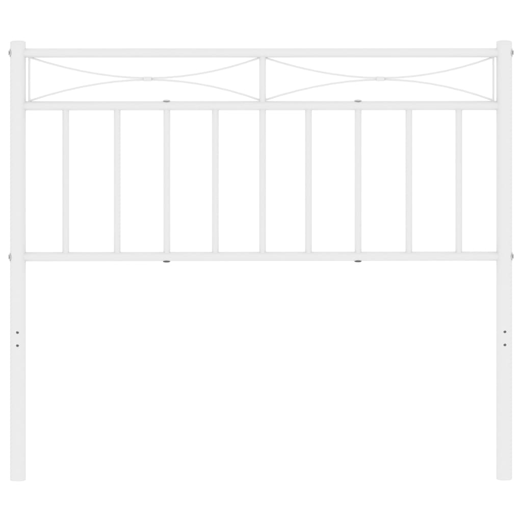 vidaXL Tăblie de pat metalică, alb, 100 cm