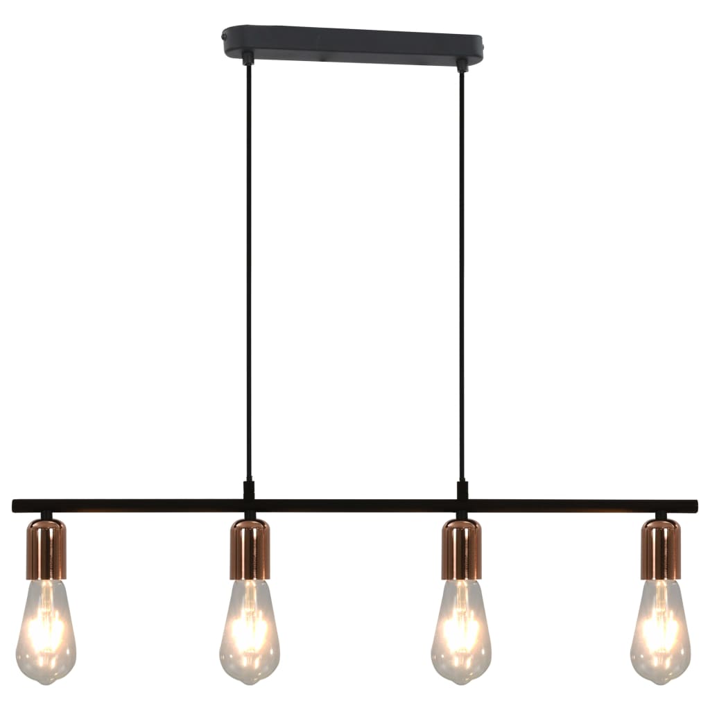 vidaXL Lampă de tavan, negru și arămiu, 80 cm, E27