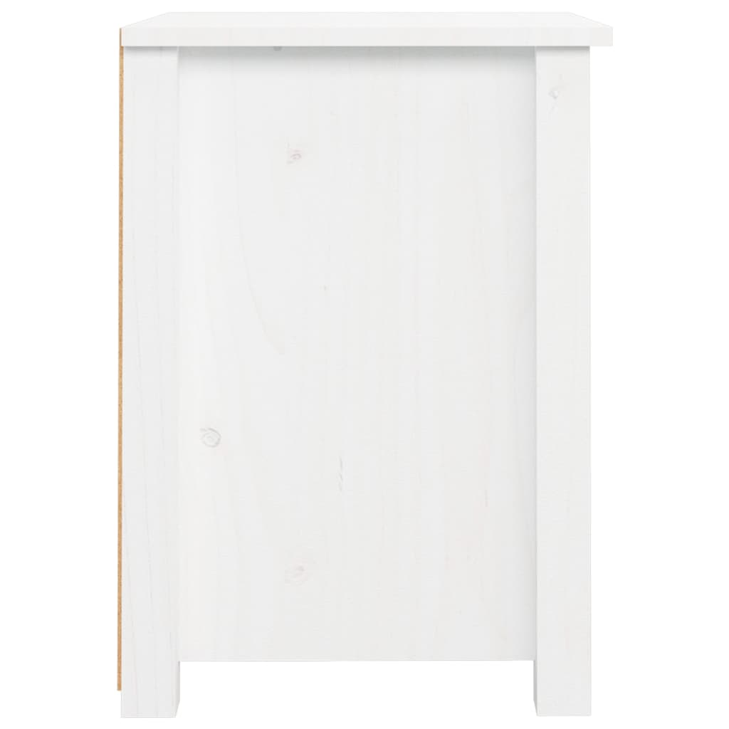 vidaXL Noptieră, alb, 40x35x49 cm, lemn masiv de pin