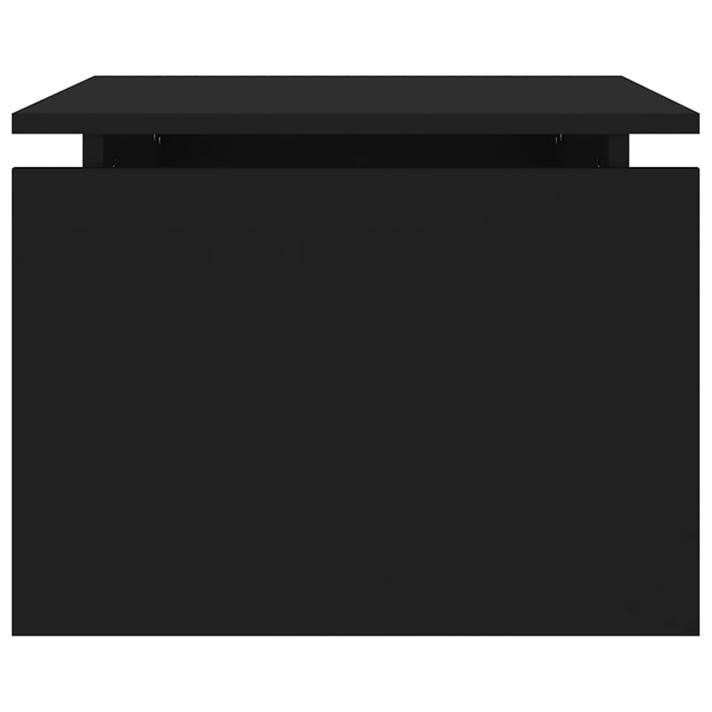 vidaXL Măsuță de cafea, negru, 68x50x38 cm, PAL
