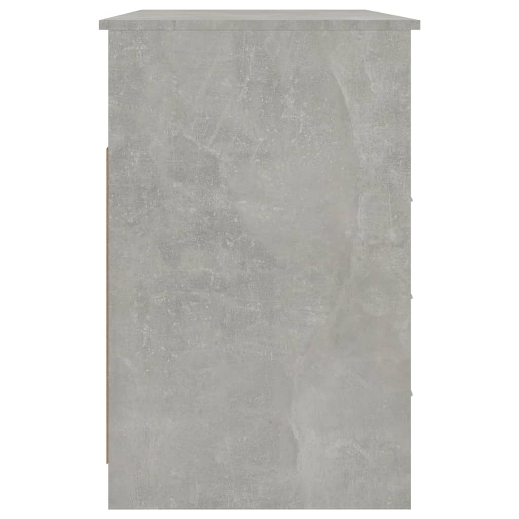 vidaXL Birou cu sertare, gri beton, 102x50x76 cm, lemn prelucrat
