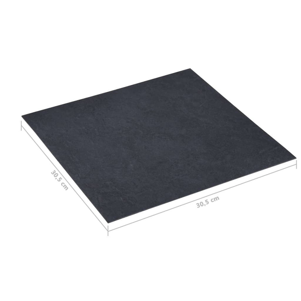 vidaXL Plăci de pardoseală autoadezive, negru marmură, 5,11 m² PVC