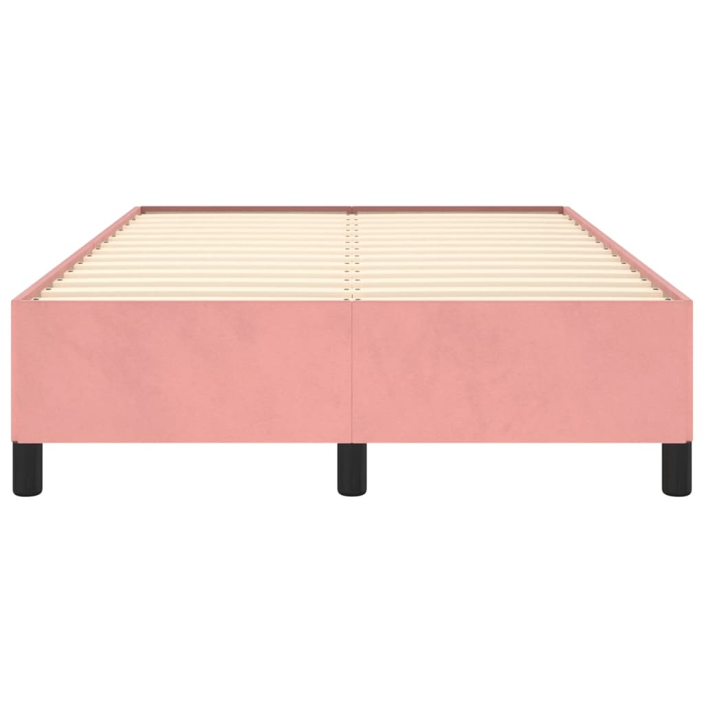 vidaXL Cadru de pat, roz, 120x190 cm, catifea