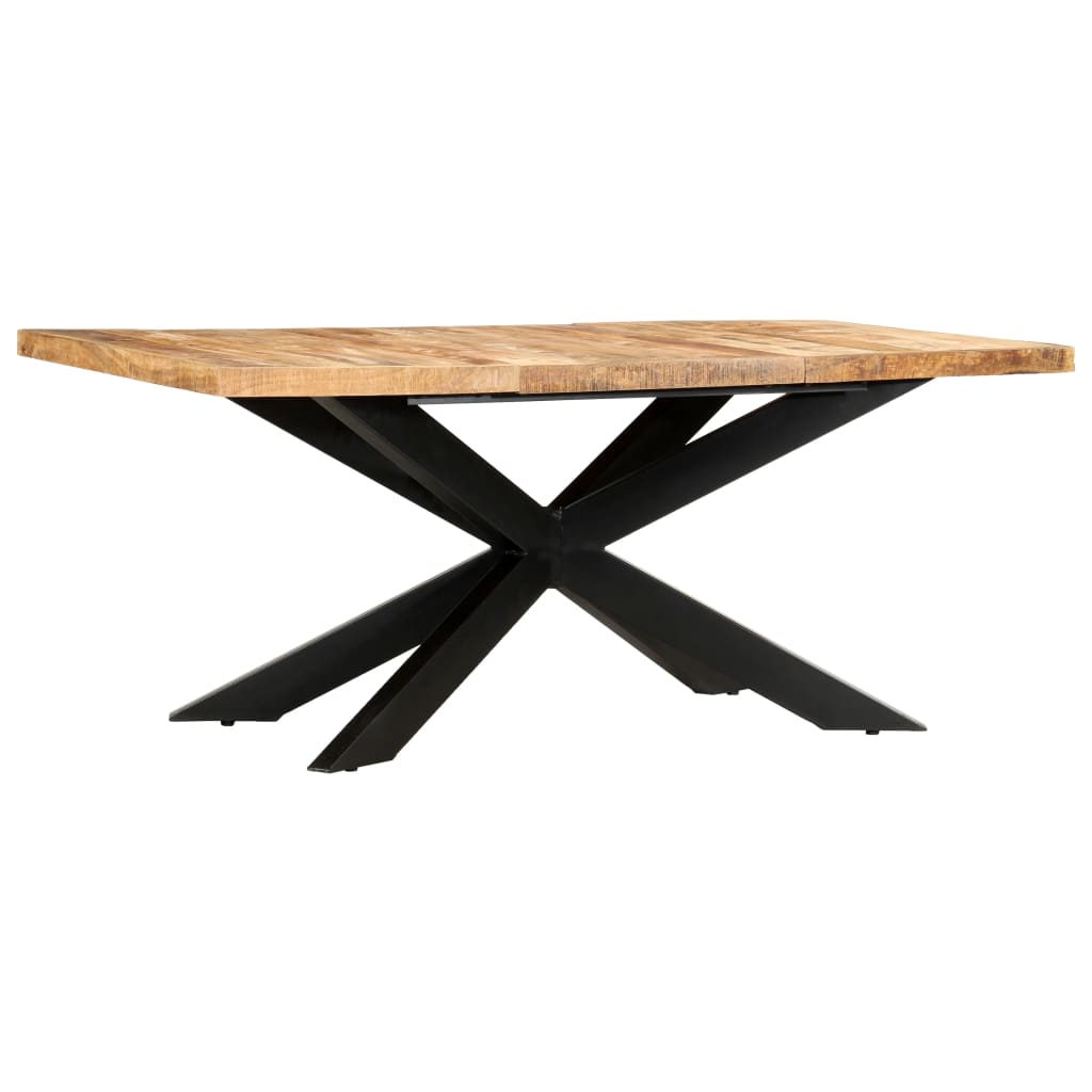 vidaXL Masă de bucătărie, 180x90x76 cm, lemn masiv de mango nefinisat