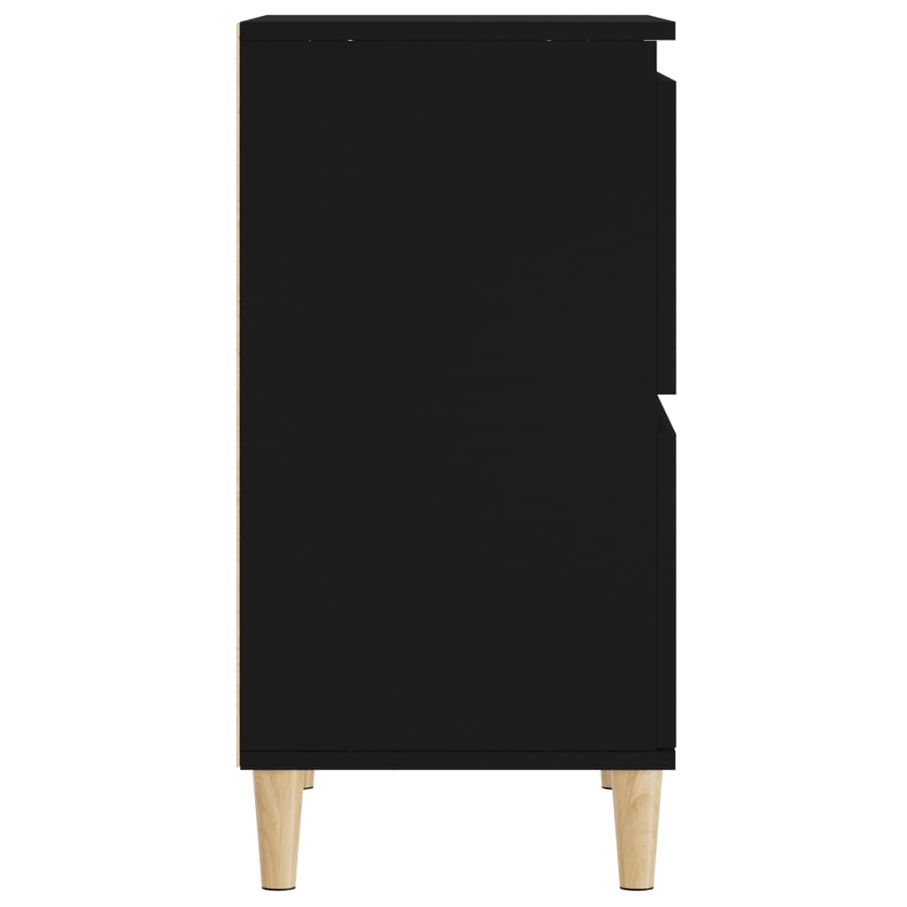 vidaXL Servante, 2 buc, negru, 60x35x70 cm, lemn prelucrat